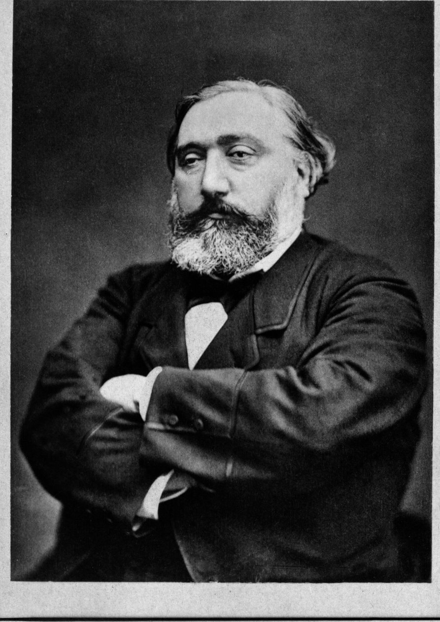 Retrato de Leon Gambetta (1838-1882), estadista francês. de French Photographer