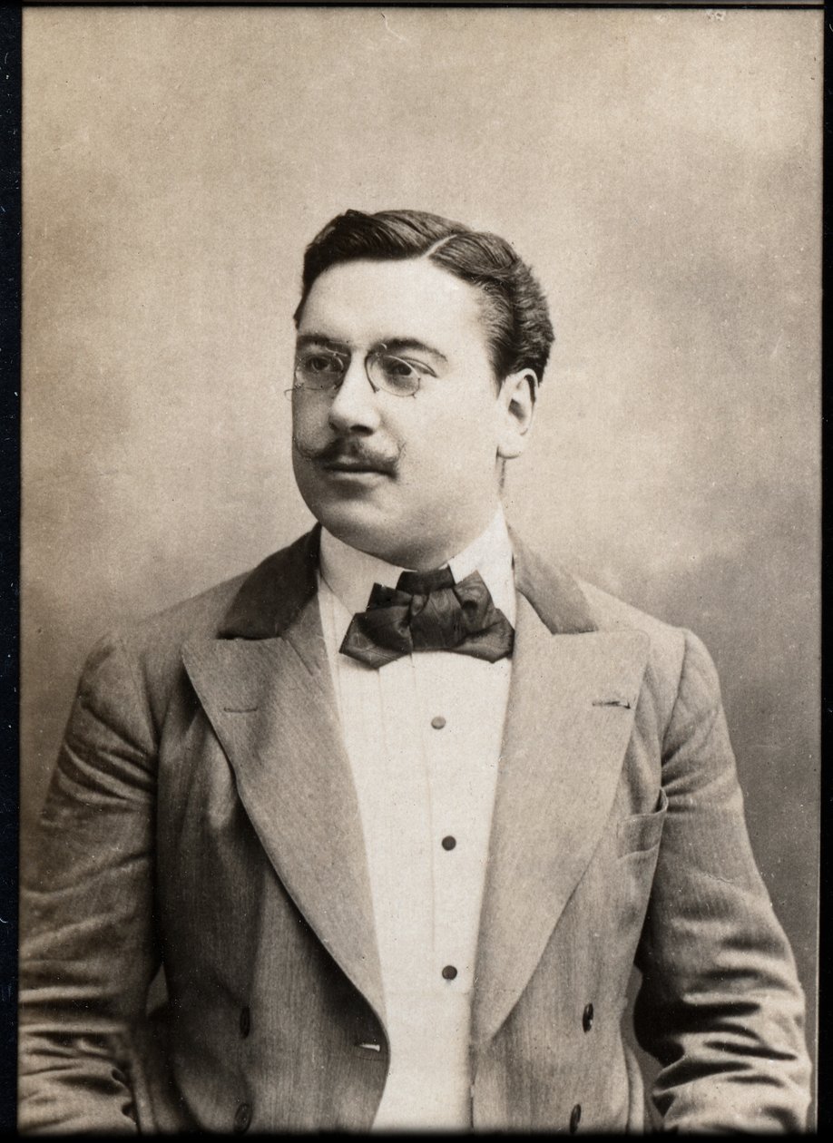 Retrato de Leon Xanrof (1867-1953), dramaturgo e compositor francês. de French Photographer