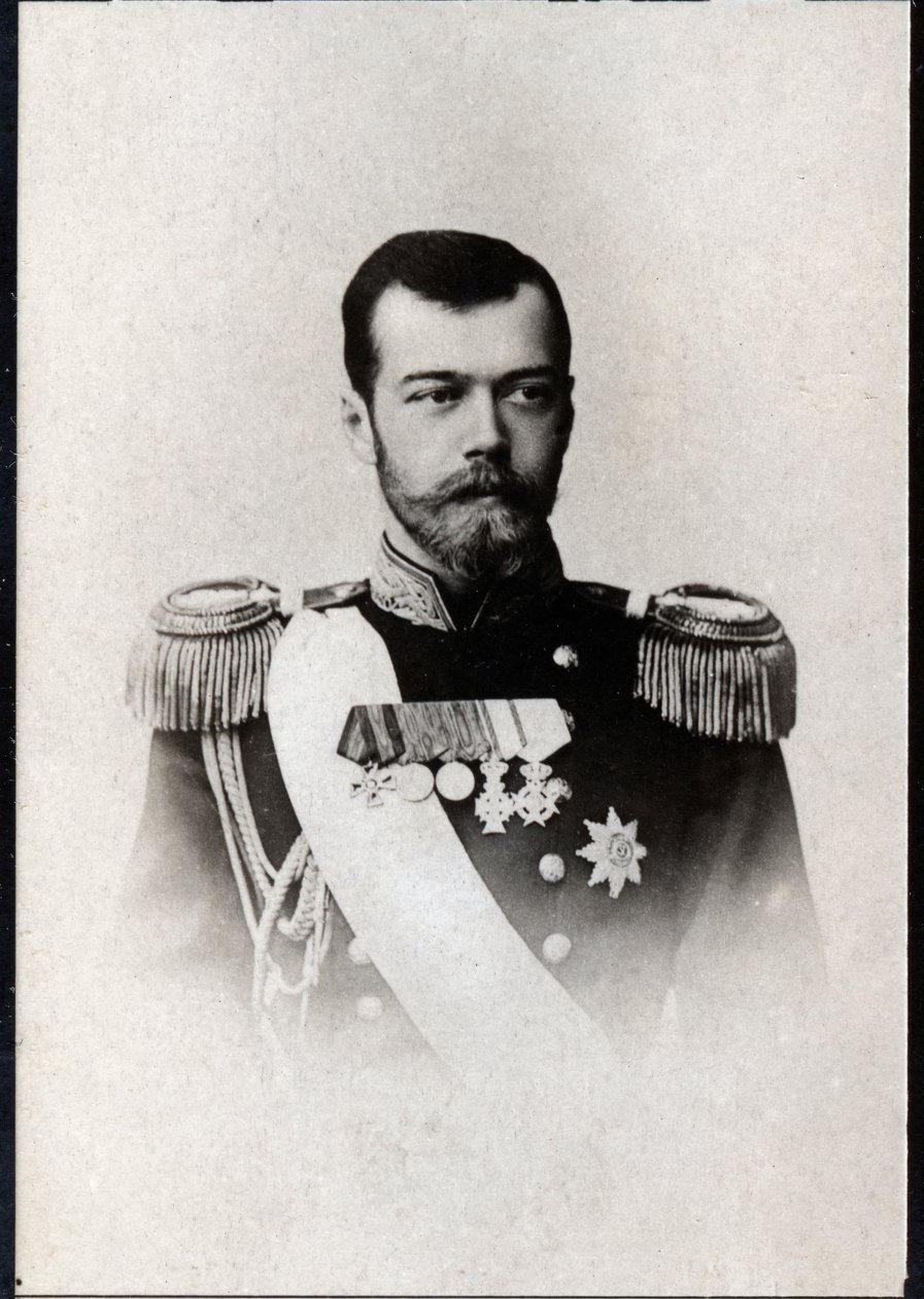 Retrato de Nicolau II da Rússia (1868-1918), imperador da Rússia. de French Photographer