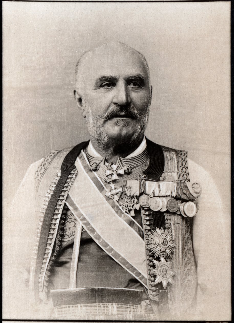 Retrato de Nicolas 1er (1841-1921), Príncipe de Montenegro. de French Photographer