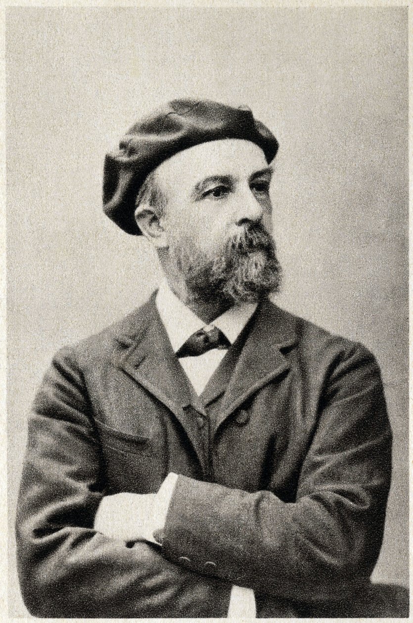 Retrato de Odilon Redon (1840-1916), pintor francês. Fotografia de French Photographer