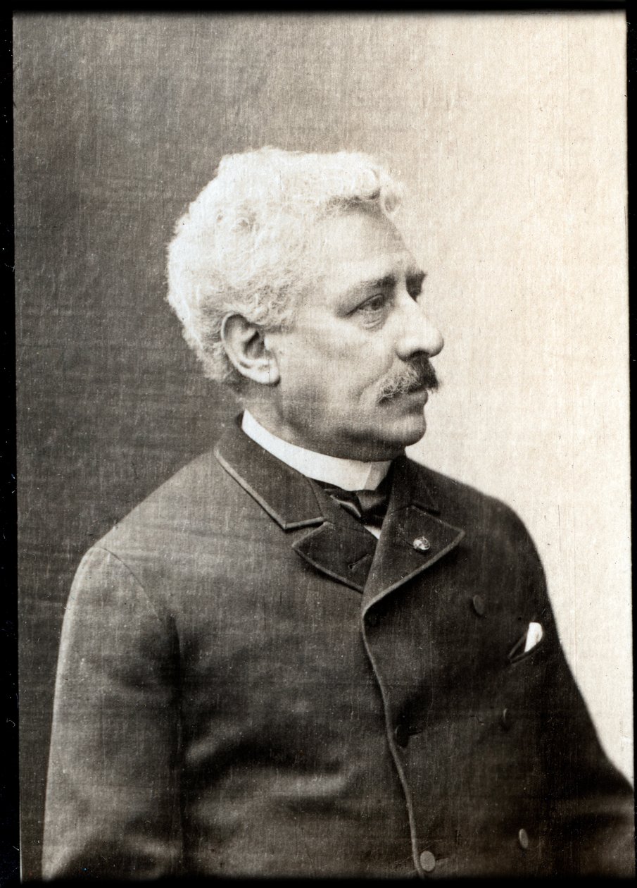 Retrato de Olivier Metra (1830-1889), maestro e compositor francês. de French Photographer
