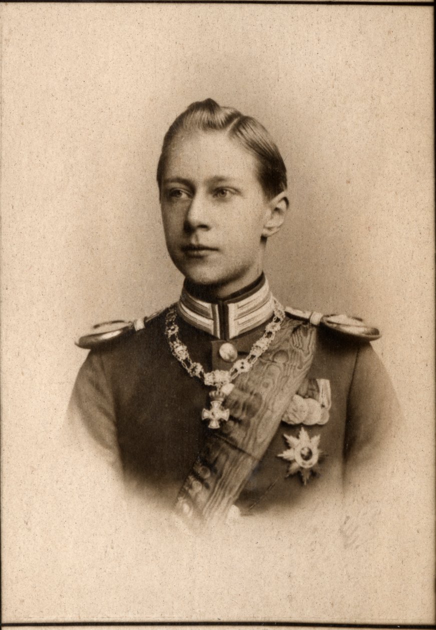 Retrato do príncipe William (1882-1951), o príncipe herdeiro alemão de French Photographer
