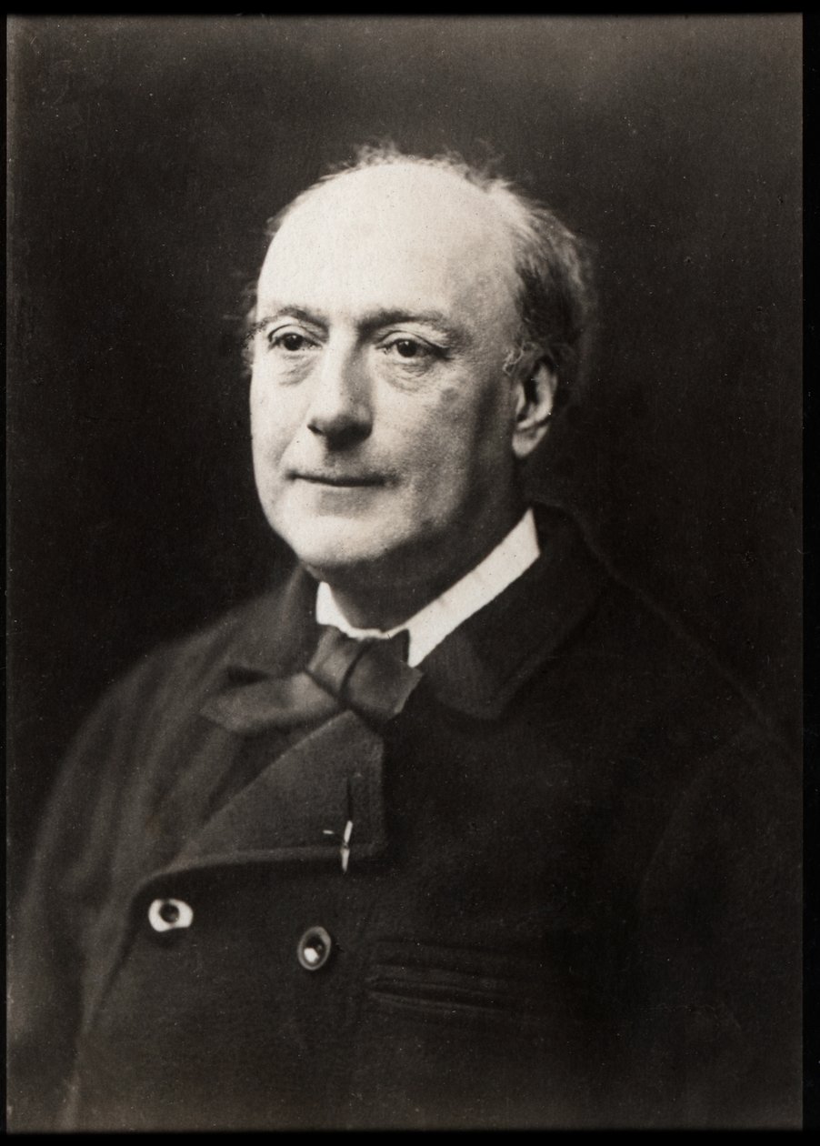 Retrato de Theodore de Banville (1823-1891), poeta francês. de French Photographer