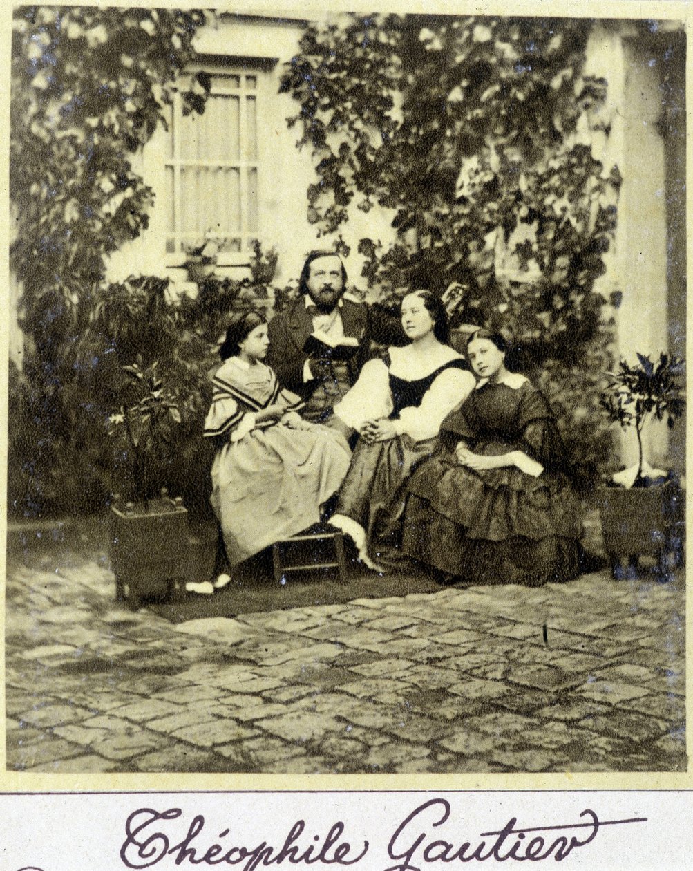 Retrato de Théophile Gautier (1811 - 1872) na família. de French Photographer