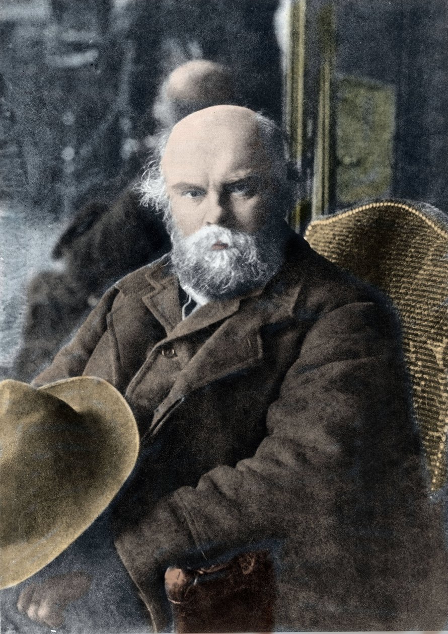 Retrato do poeta Paul Verlaine (1844-1896) de French Photographer