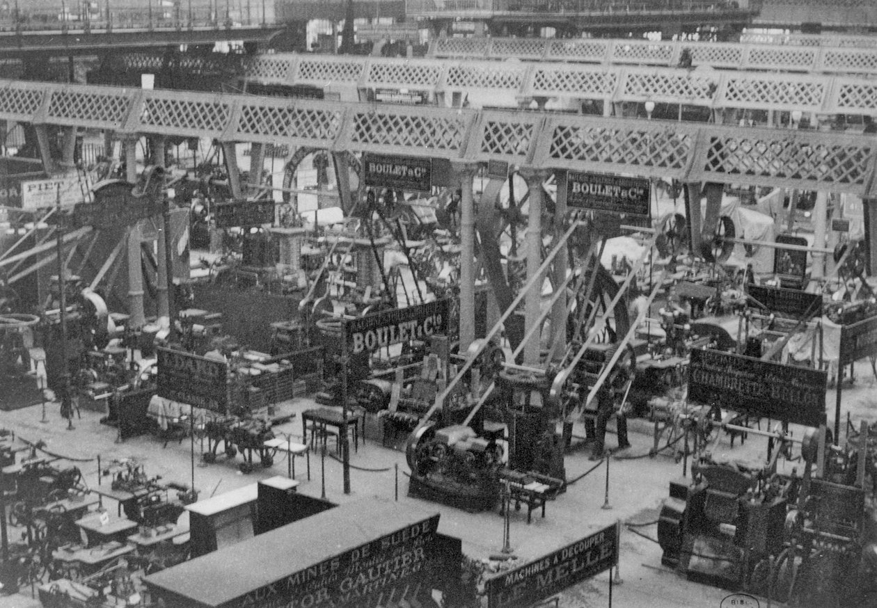 A Galeria de Máquinas na Exposição Universal de 1889 de French Photographer