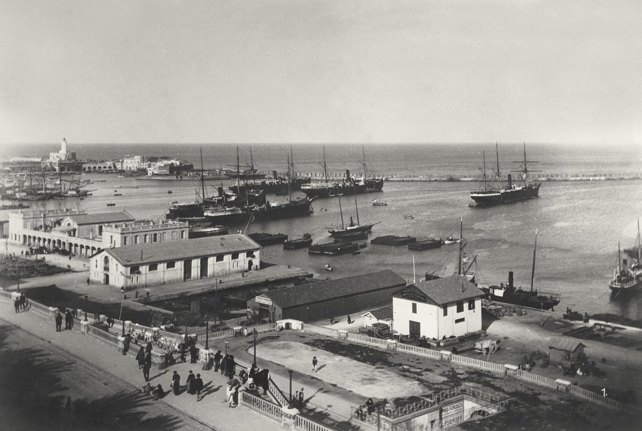 O porto marítimo de Argel, 20 de abril de 1886 de French Photographer