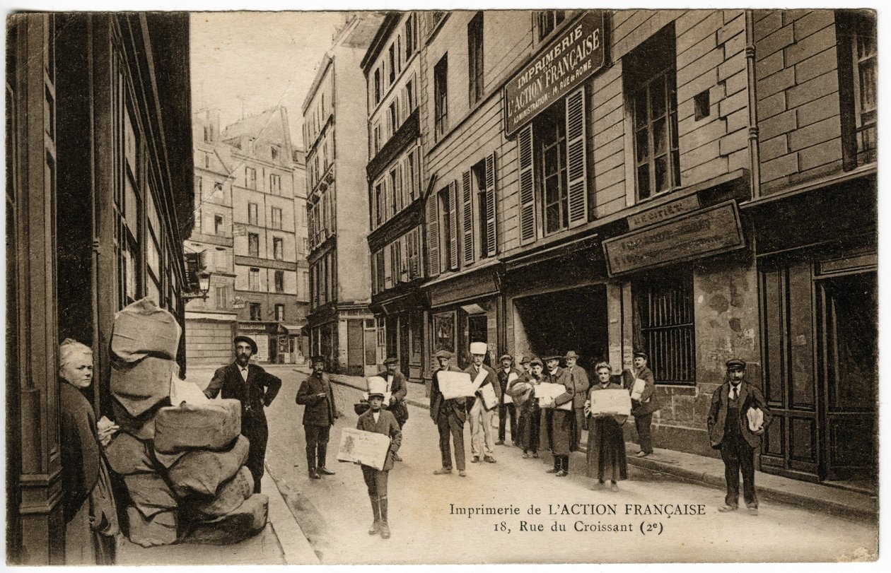Libertação dos vendedores de jornais da tipografia da Action Francaise de French Photographer