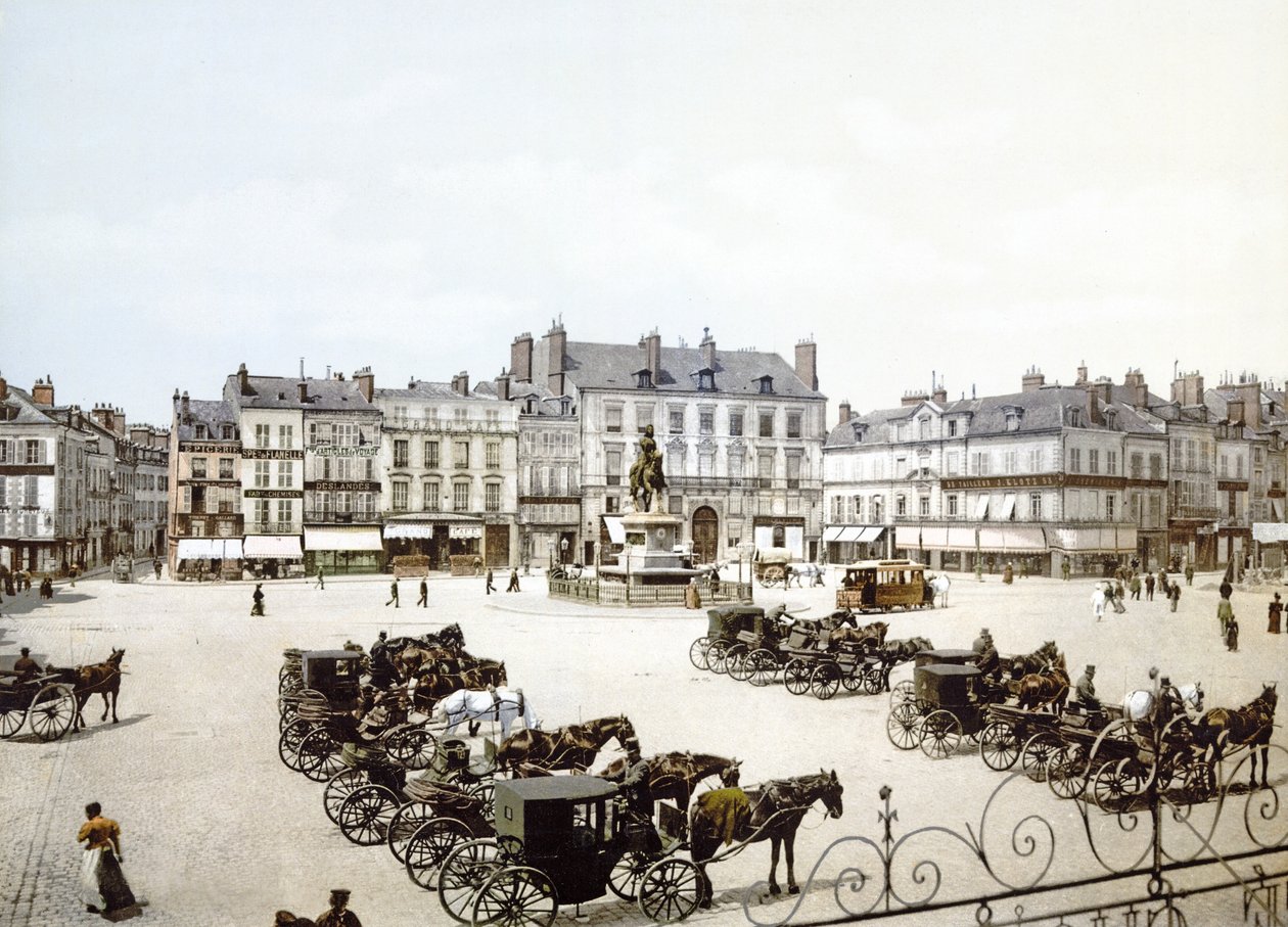 A estátua de Joana d&39;Arc, Place du Martroi, Orleans, pub. c.1900 de French Photographer