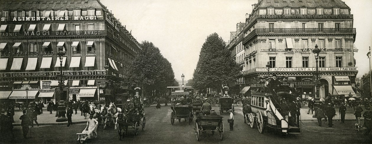 Tráfego em Paris, França, início do século XX de French Photographer