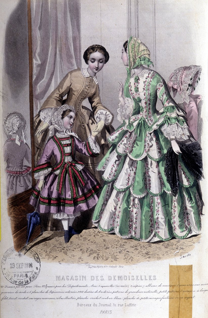 2 mulheres e uma rapariga: Moda - na "Magazine des damoiselles", 25 de Maio de French School