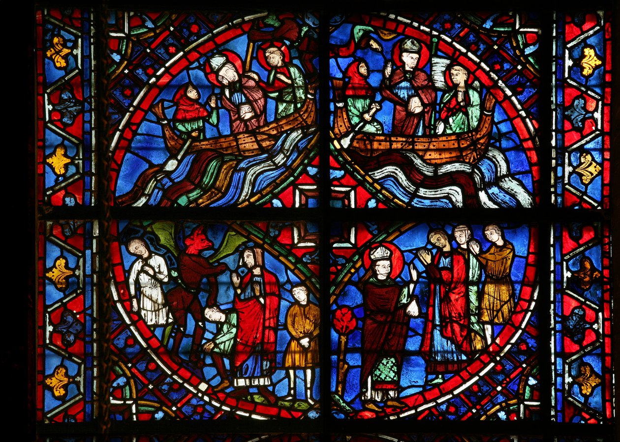 4 painéis da janela do St Germain (w29b) de French School