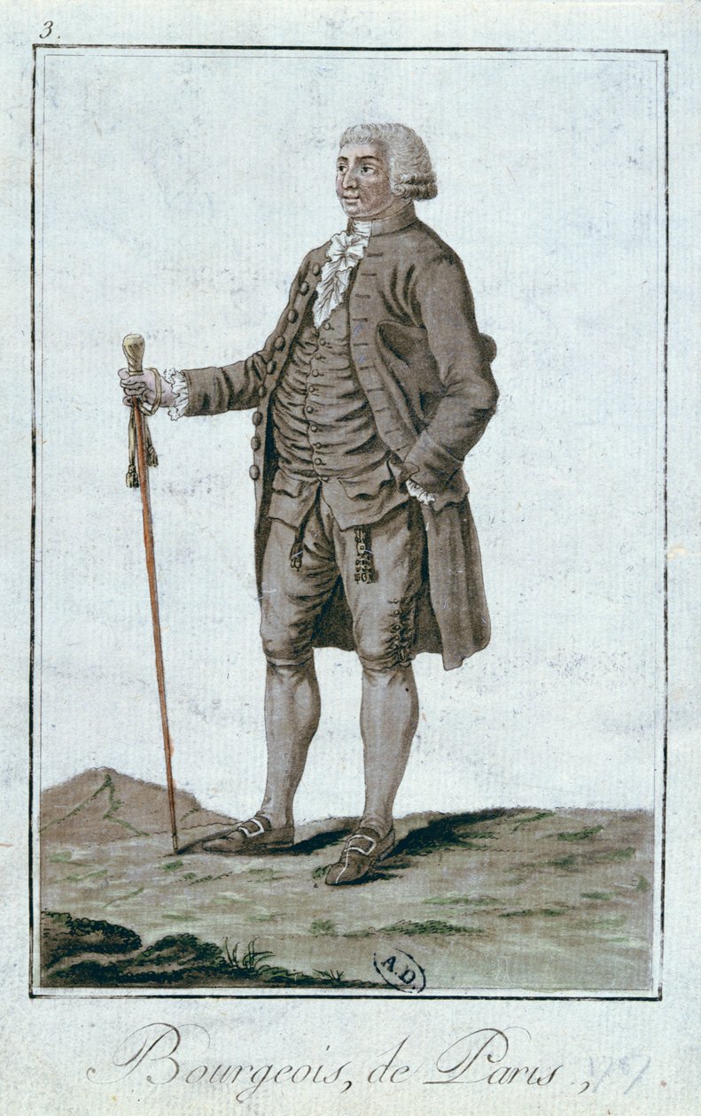 Um burguês de Paris, 1787 de French School