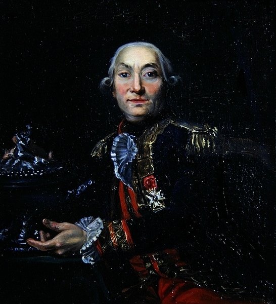Um Capitaine de Vaisseau com uma terrina de prata (óleo sobre painel) de French School