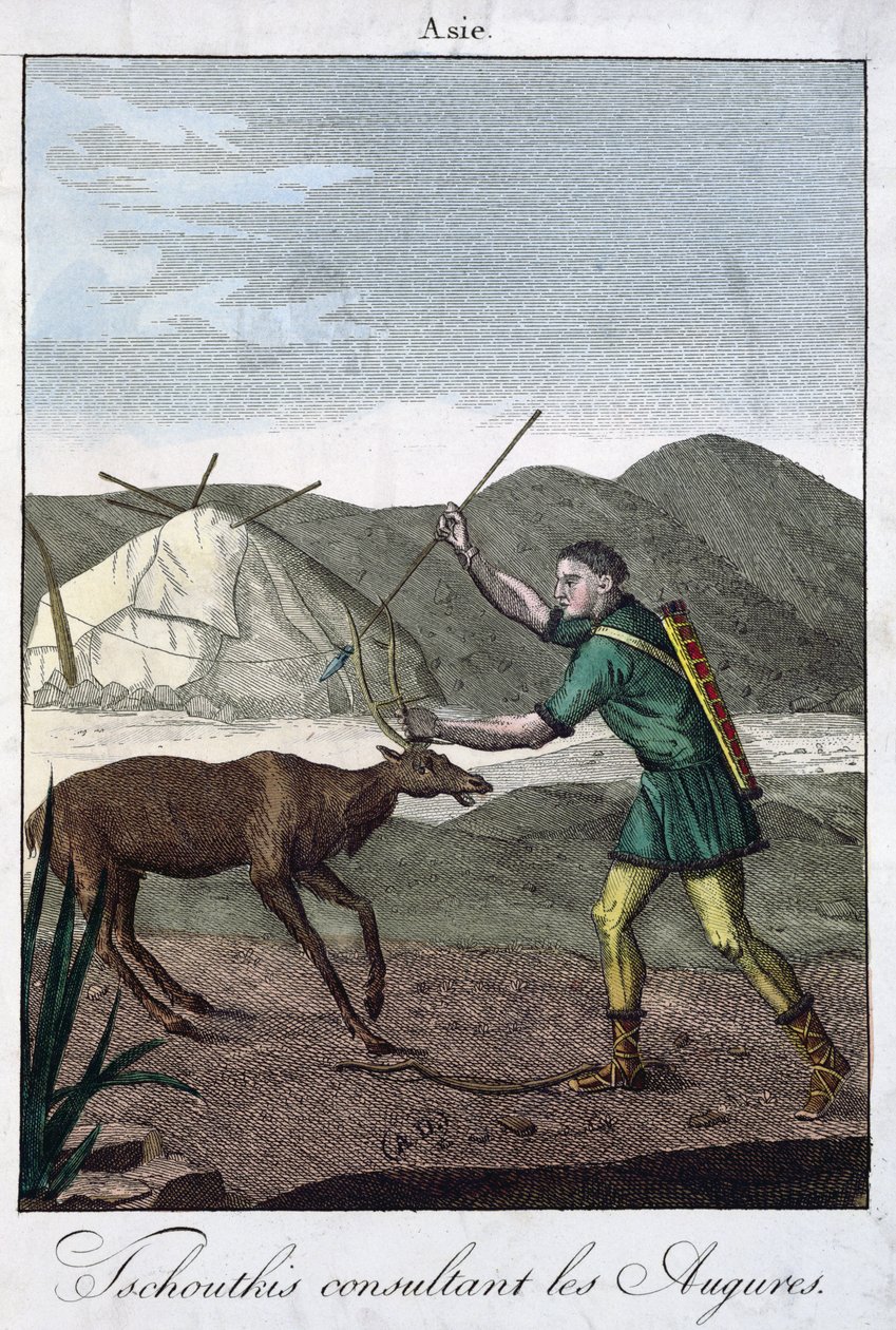 Um Xamã Chukchi Consultoria ao Oráculo, 1811 de French School