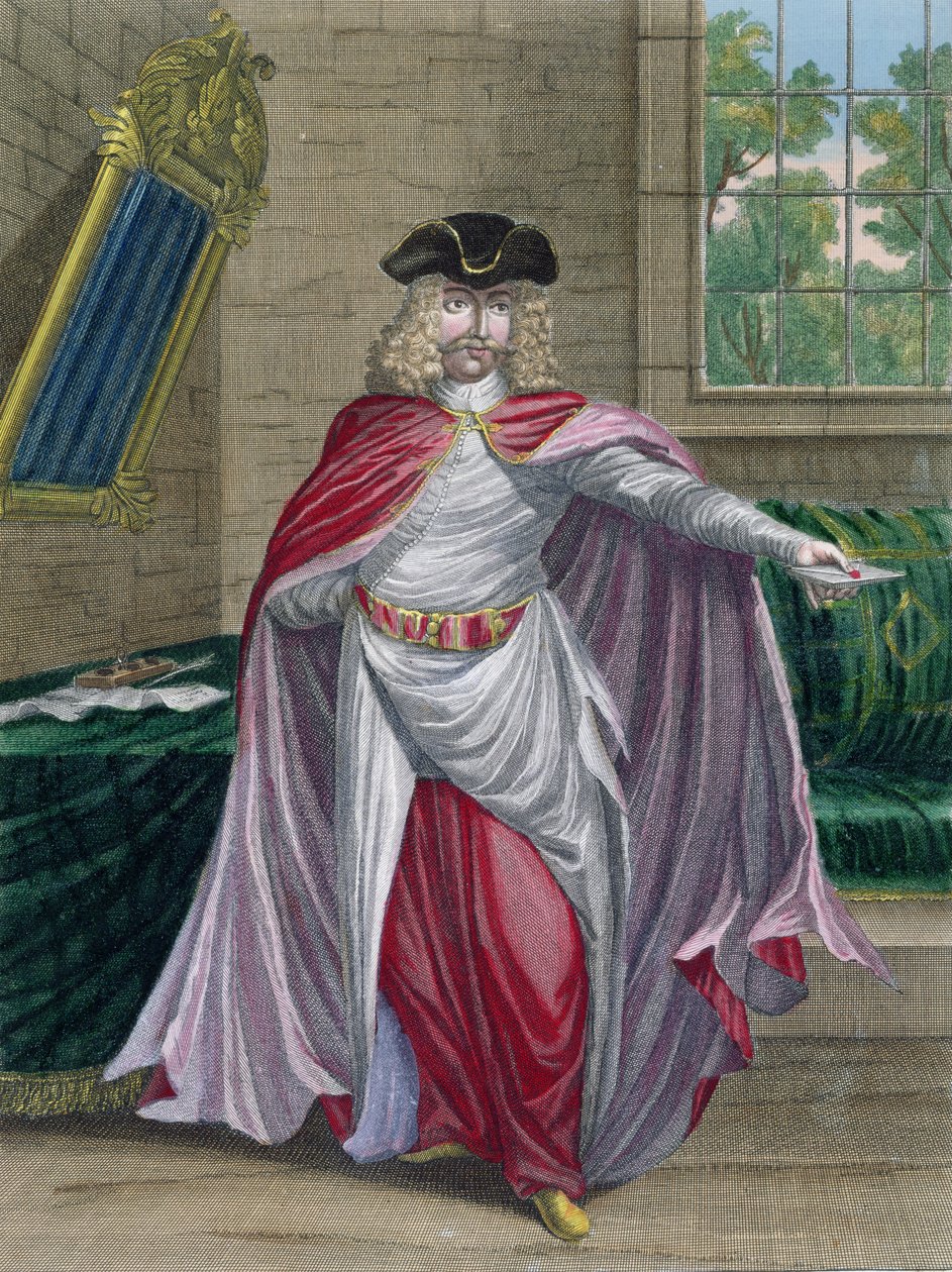 Um comerciante francês na Turquia, do Recueil destampes sur les Costumes du Levant, gravado por Gerard Jean Baptiste Scotin (1671-1716) 1707-08 de French School