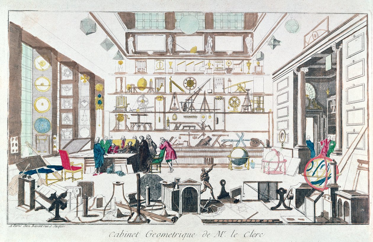 Um estudo de geometria, após Sebastien Le Clerc, 1717 de French School