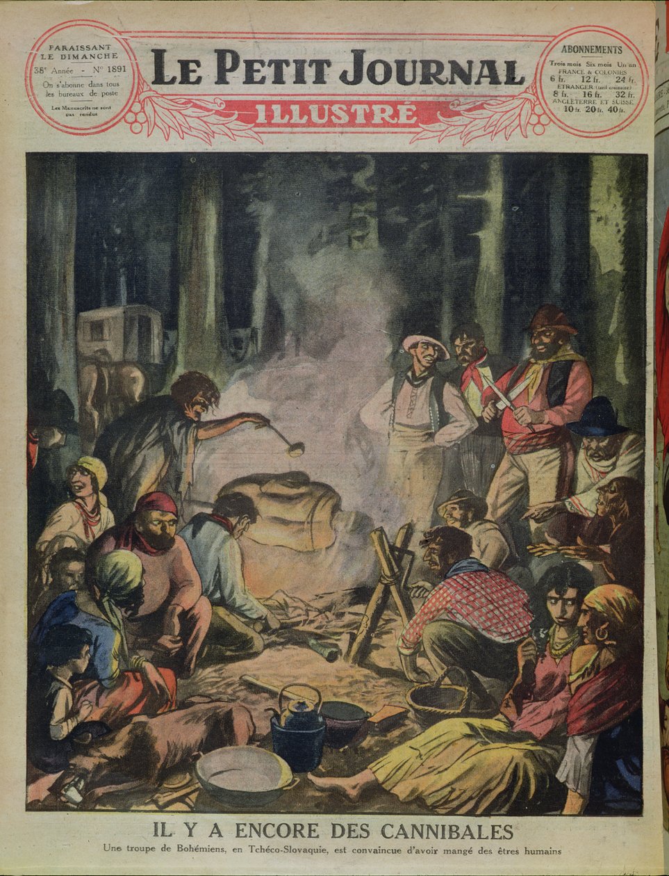Um grupo de ciganos canibais na Checoslováquia, de Le Petit Journal, 1927 de French School