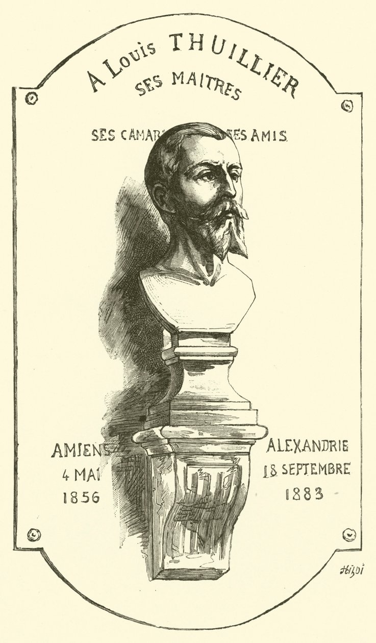 A Louis Thuillier, seus mestres (gravura) de French School