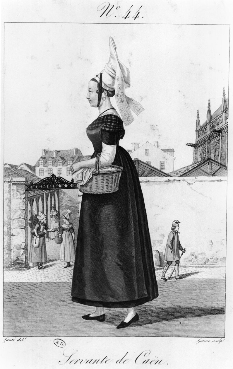 Uma empregada de Caen, c.1820-30 de French School