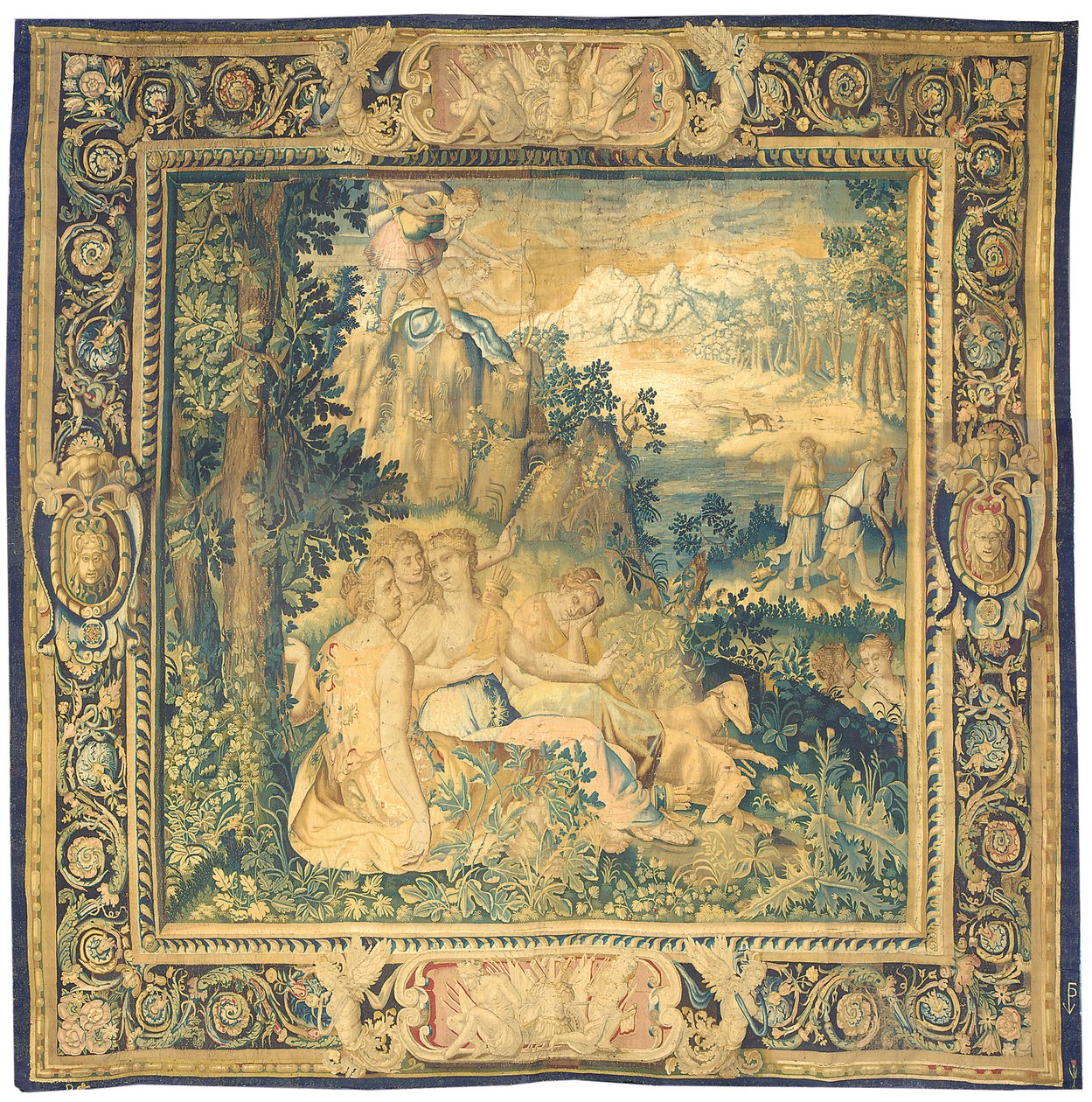 A Paris Mythologicala Tapestry, c. 1620 (Tapeçaria) de French School