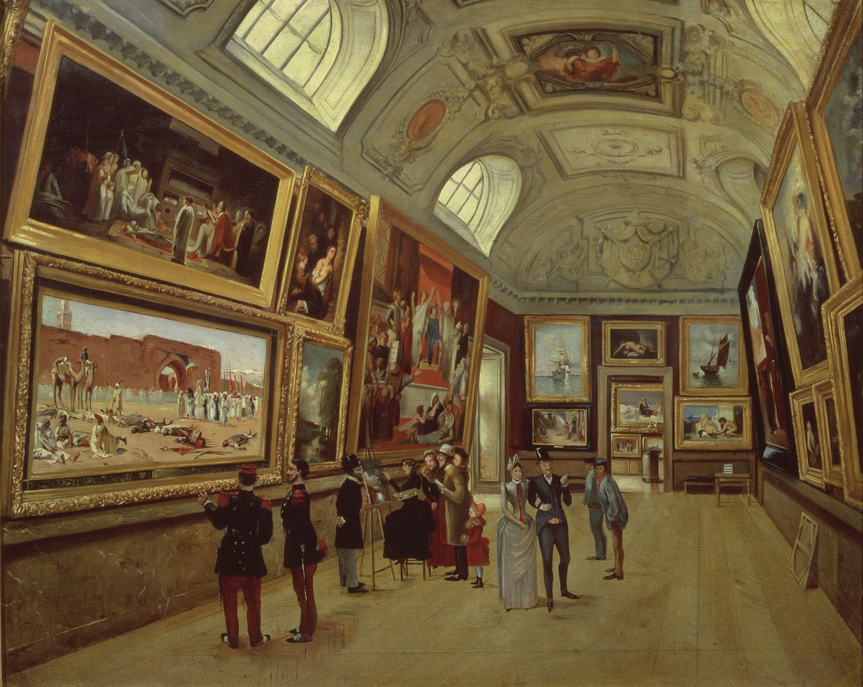 Uma galeria de imagens no Musée du Luxembourg, 1883-85 de French School