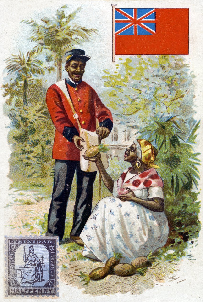 Um carteiro em Trinidad, final do século XIX de French School