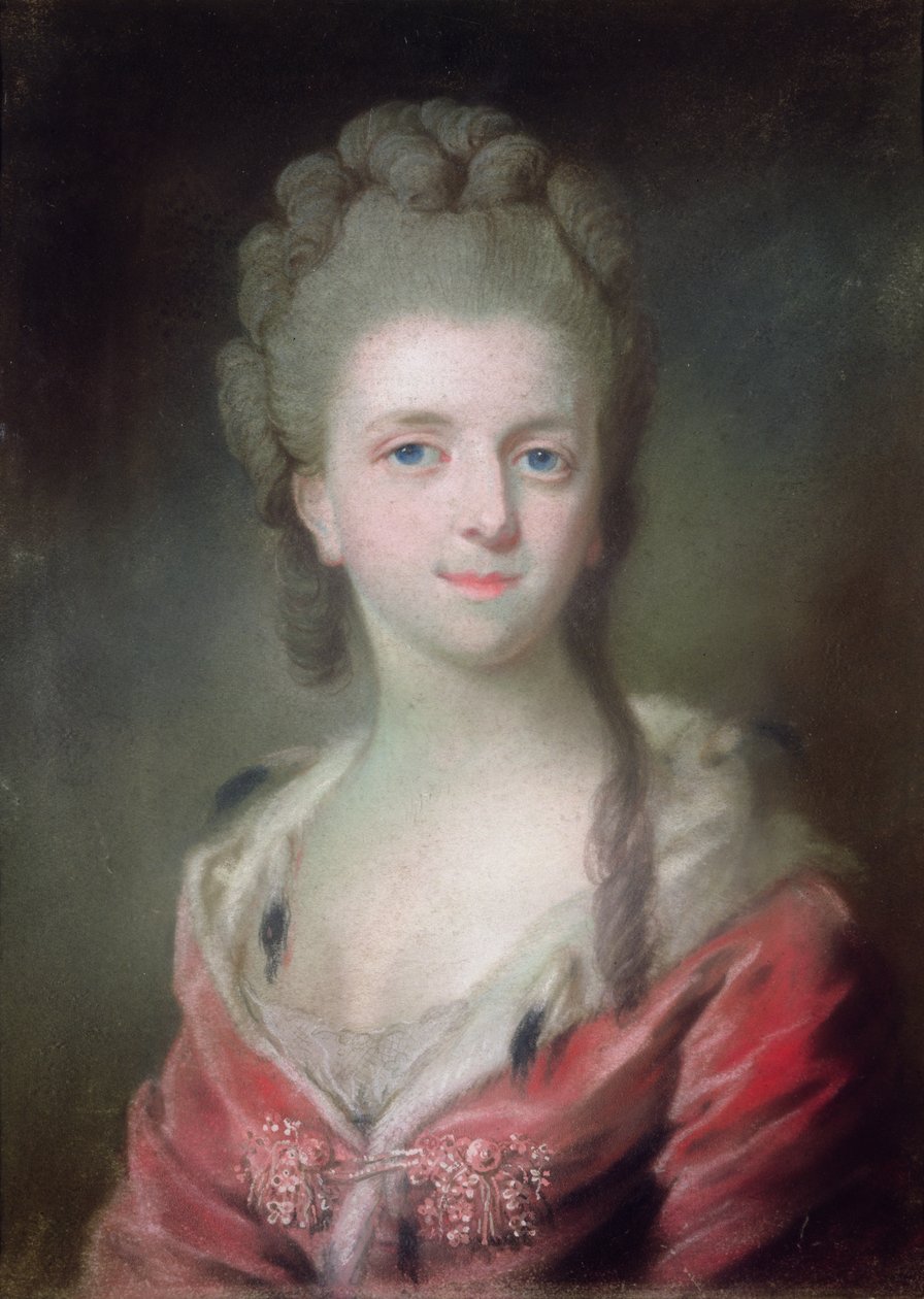 Uma princesa da casa de Bourbon (pastel sobre papel) de French School
