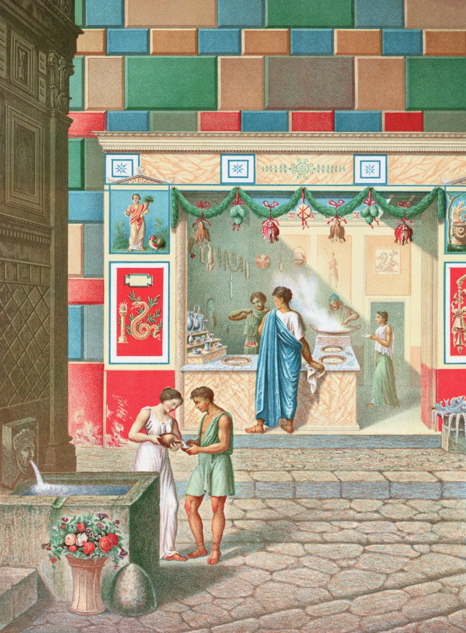 Um restaurante na rua, Pompeia de French School