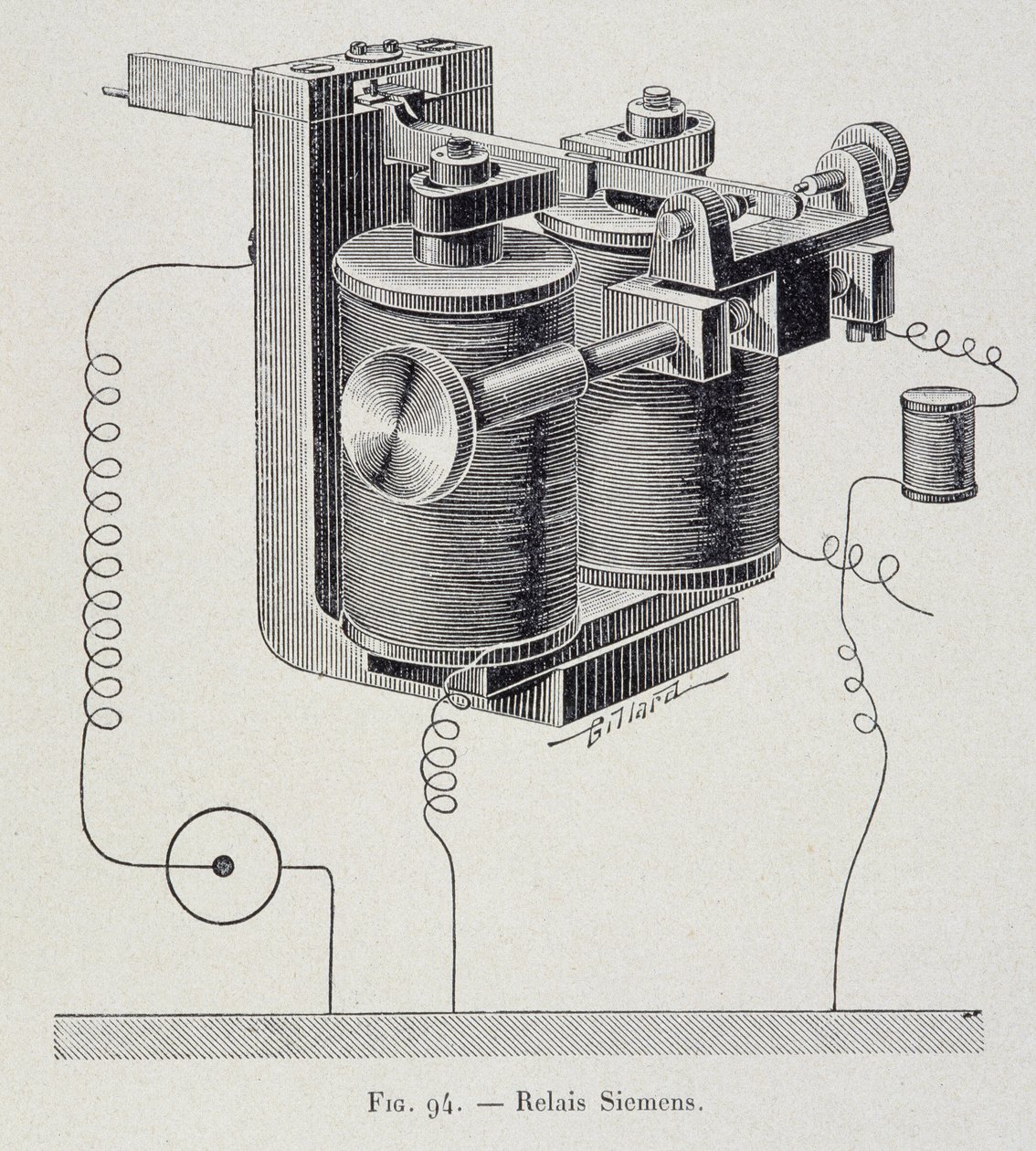A Siemens Relay - em "Through Electricity", de G. Davy de French School