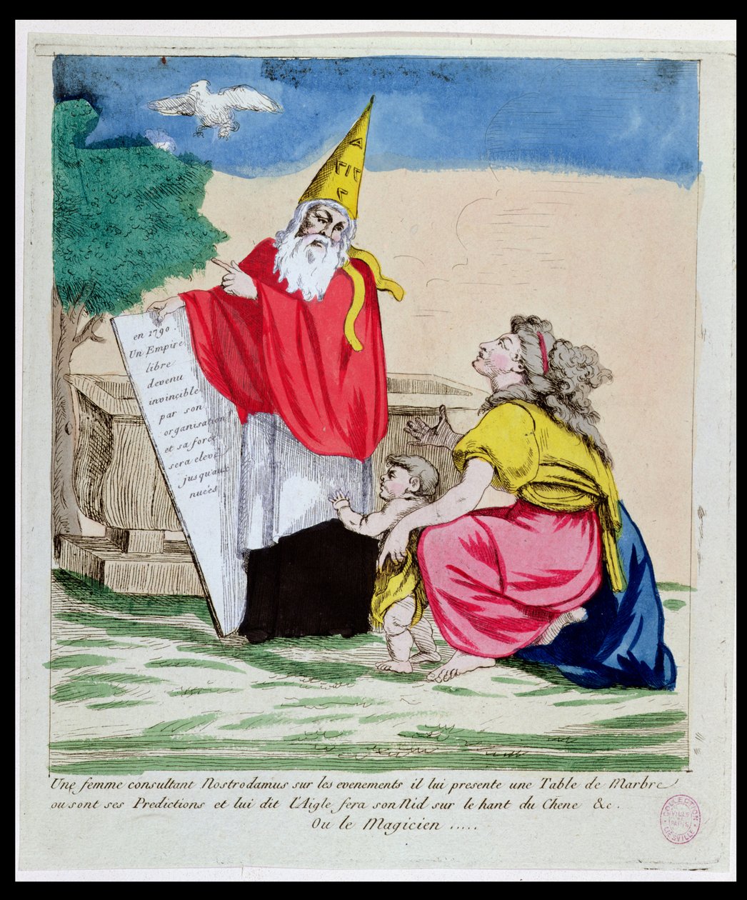 Uma Mulher Consultoria Michel Nostradame (Nostradamus) (1503-66) Janeiro de 1790 de French School