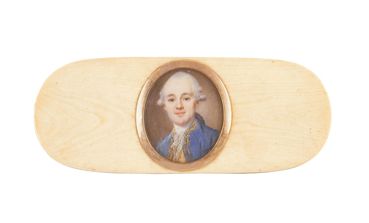 Um cavalheiro, disse ser Sir Robert Ainslie, Bt., Colocado na tampa de uma caixa (aquarela sobre marfim) de French School
