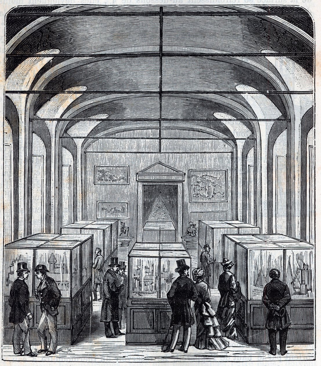 Uma sala do Conservatório de Artes e Metiers (Arts-et-Metiers) no século XIX - Gravura em "Ciências postas à disposição de todos - física e química" por Alexis Clerc - Final do século XIX. Colecção privada. de French School