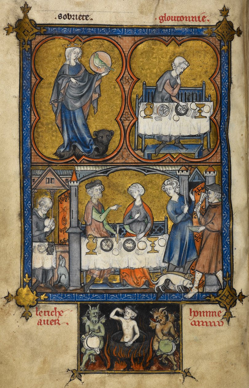 Adicionar. 54180, f.188v La Somme le Roi (Uma Pesquisa para um Rei), c.1295 Paris de French School