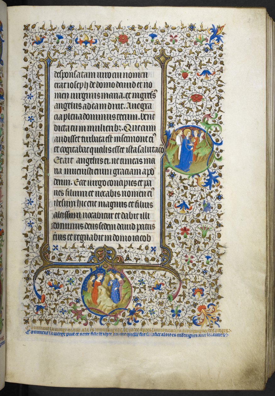 Adicionar Ms 18850 f.21r Livro de Horas (The Bedford Hours) c.1410-30 (tinta, cor e ouro em velino) de French School