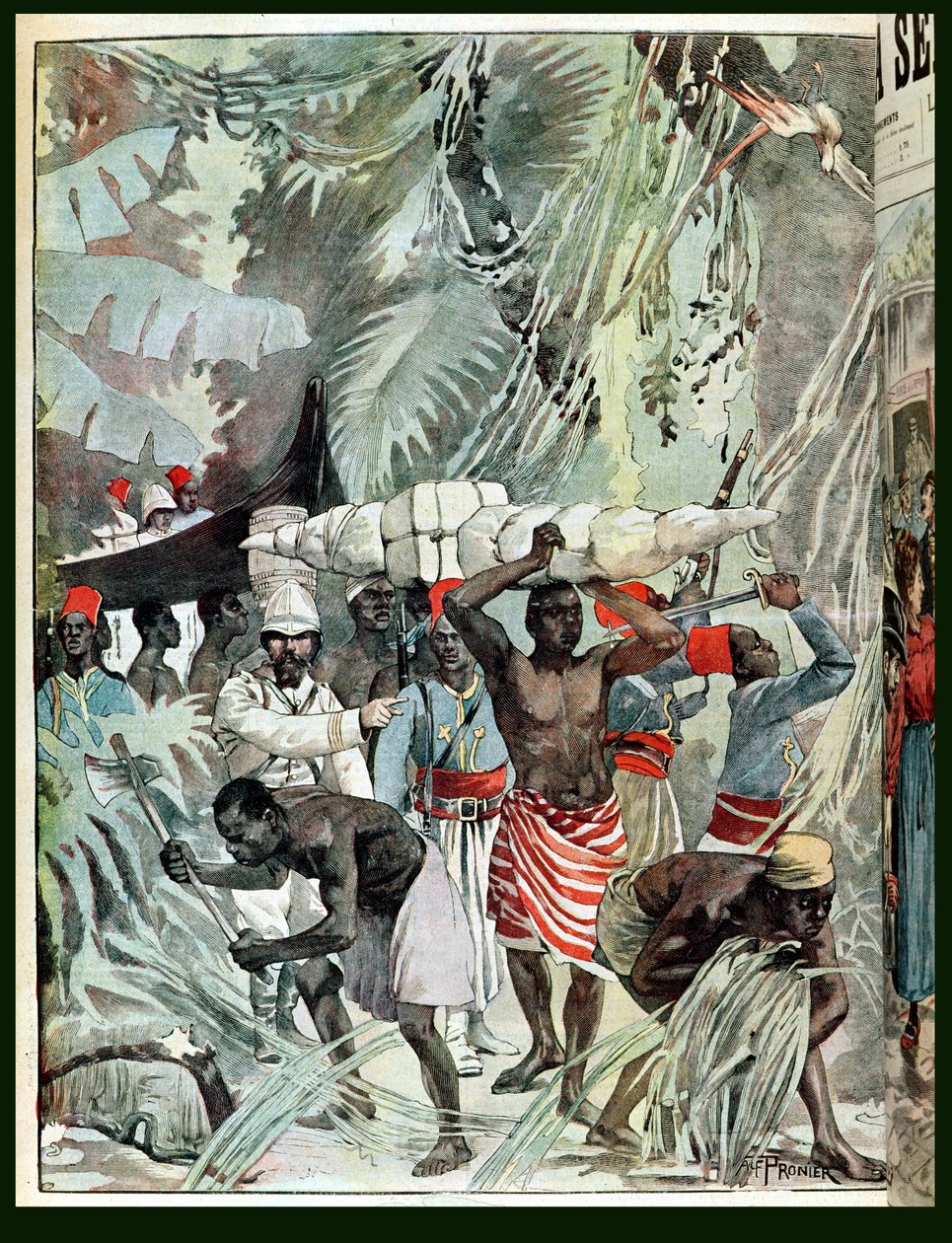 Avanço da Marchand Mission na Virgin Rain Forest, 1898 de French School