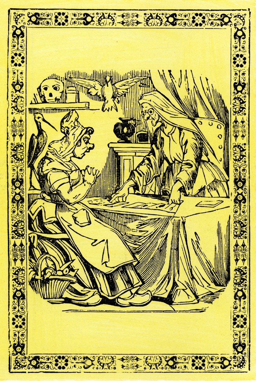 Contadora de aventuras. Capa da chave dos sonhos. Imagem de Epinal. Século XIX. de French School