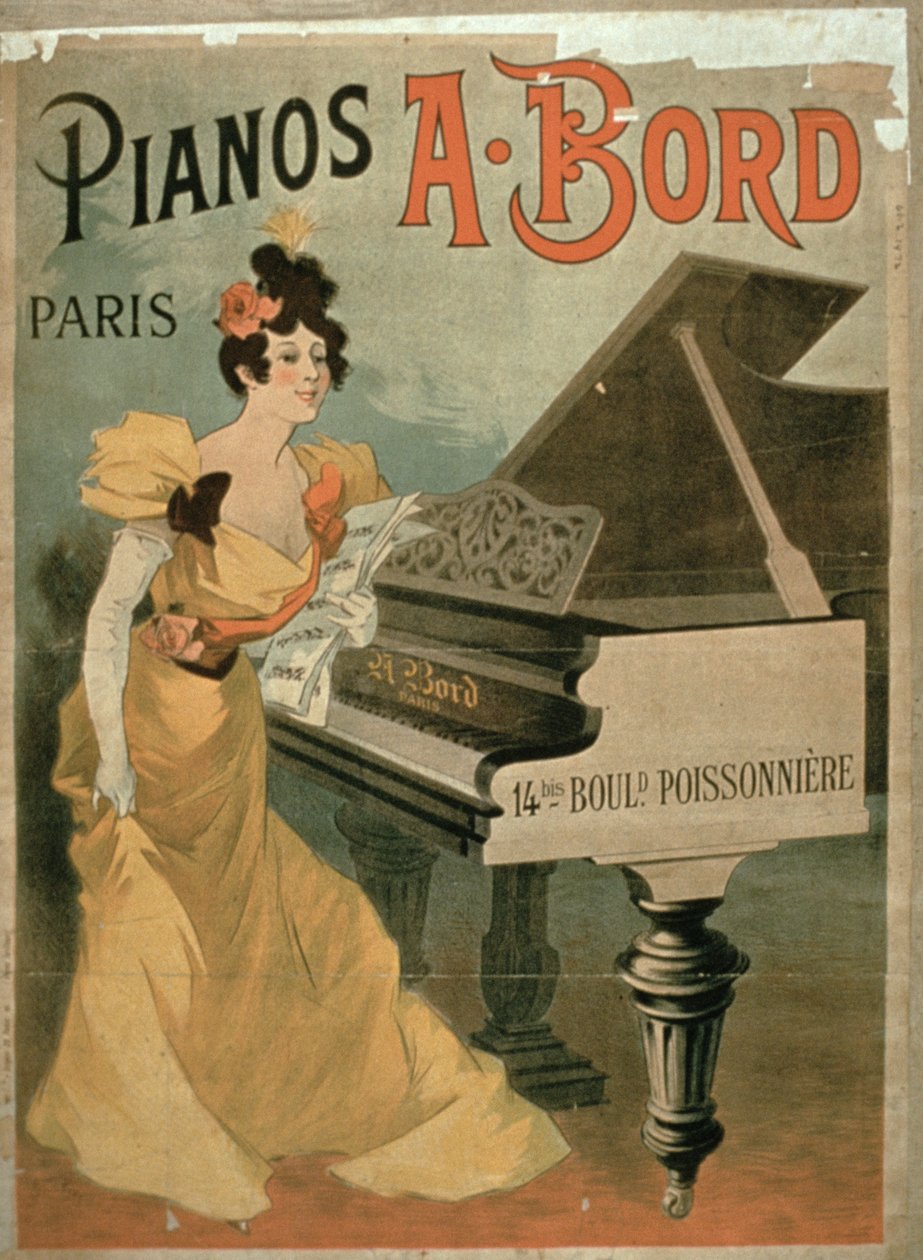 Propaganda para A. Bord Pianos, Paris de French School
