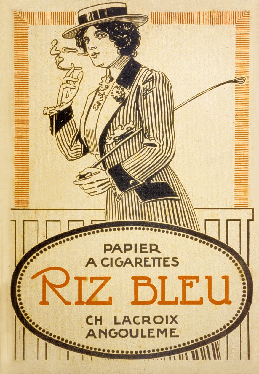 Anúncio para Cigarros de Arroz Azul de French School