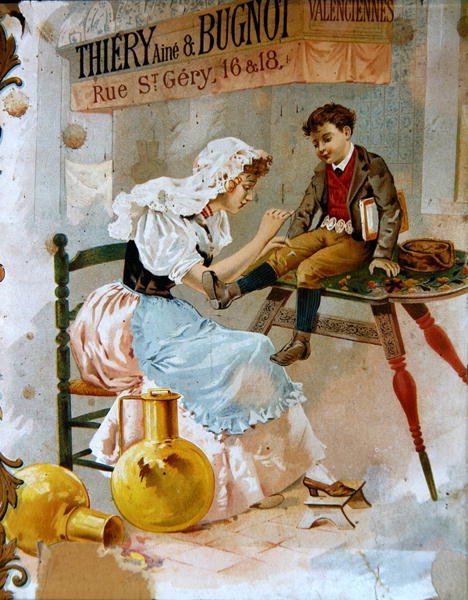 Anúncio para Thiery & Bugnot Sewing Thread, final do século XIX (cor litho) de French School