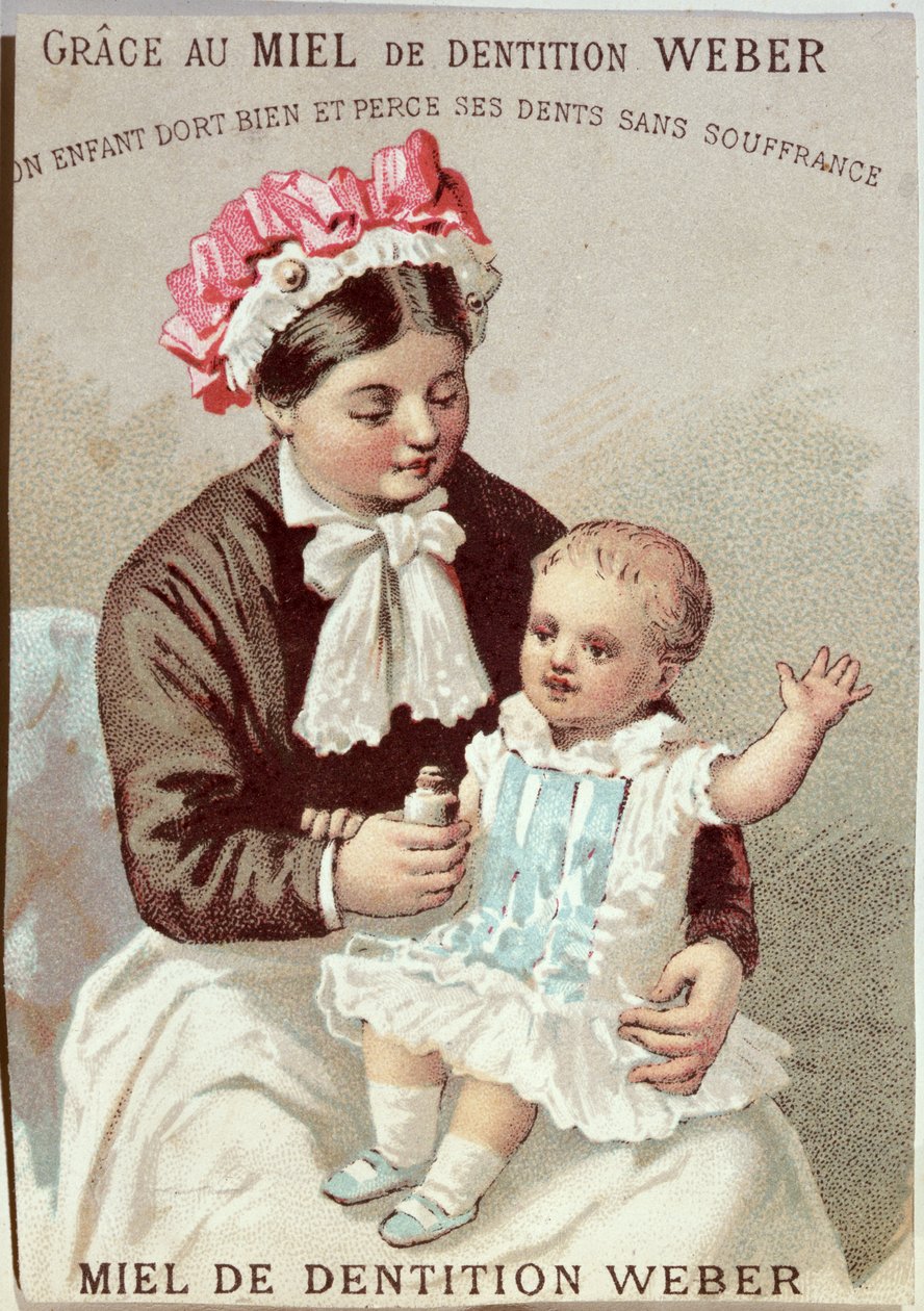 Propaganda para o gel dentário de Weber, c.1880-90 de French School