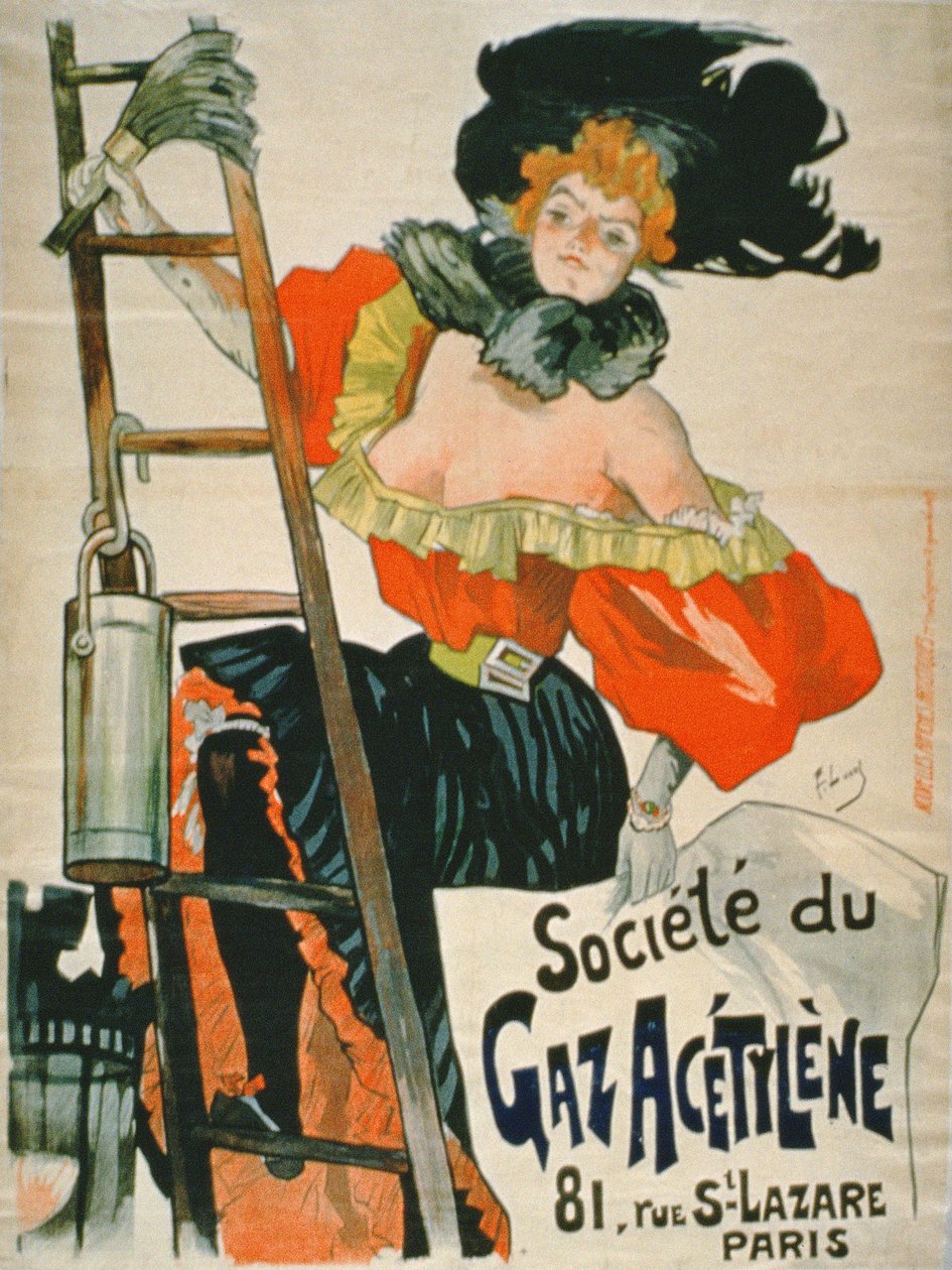 Anúncio para o Societte du Gaz Acetileno, Paris de French School