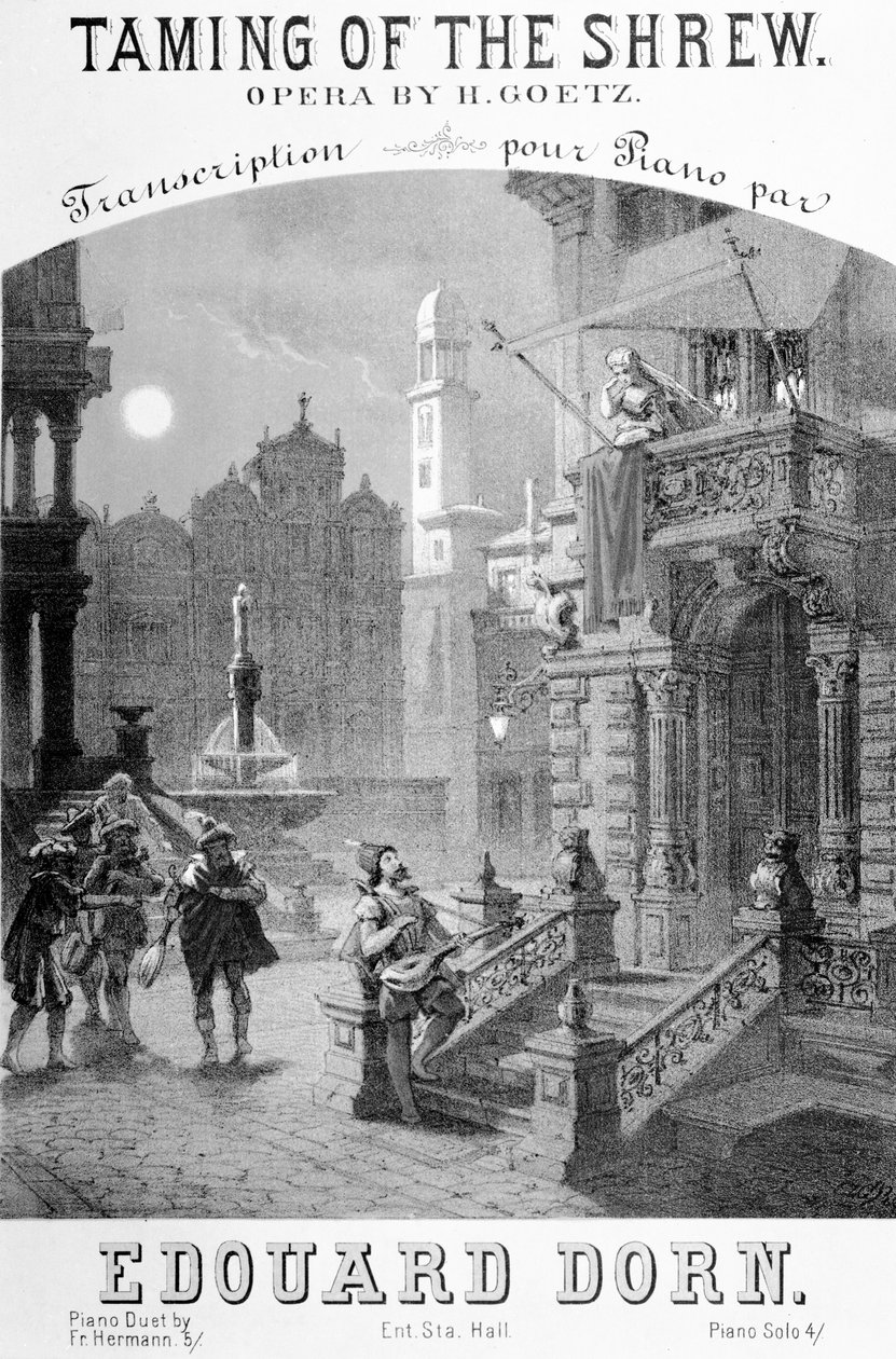 Propaganda para a Megera Domada de Goetz, 1878 de French School