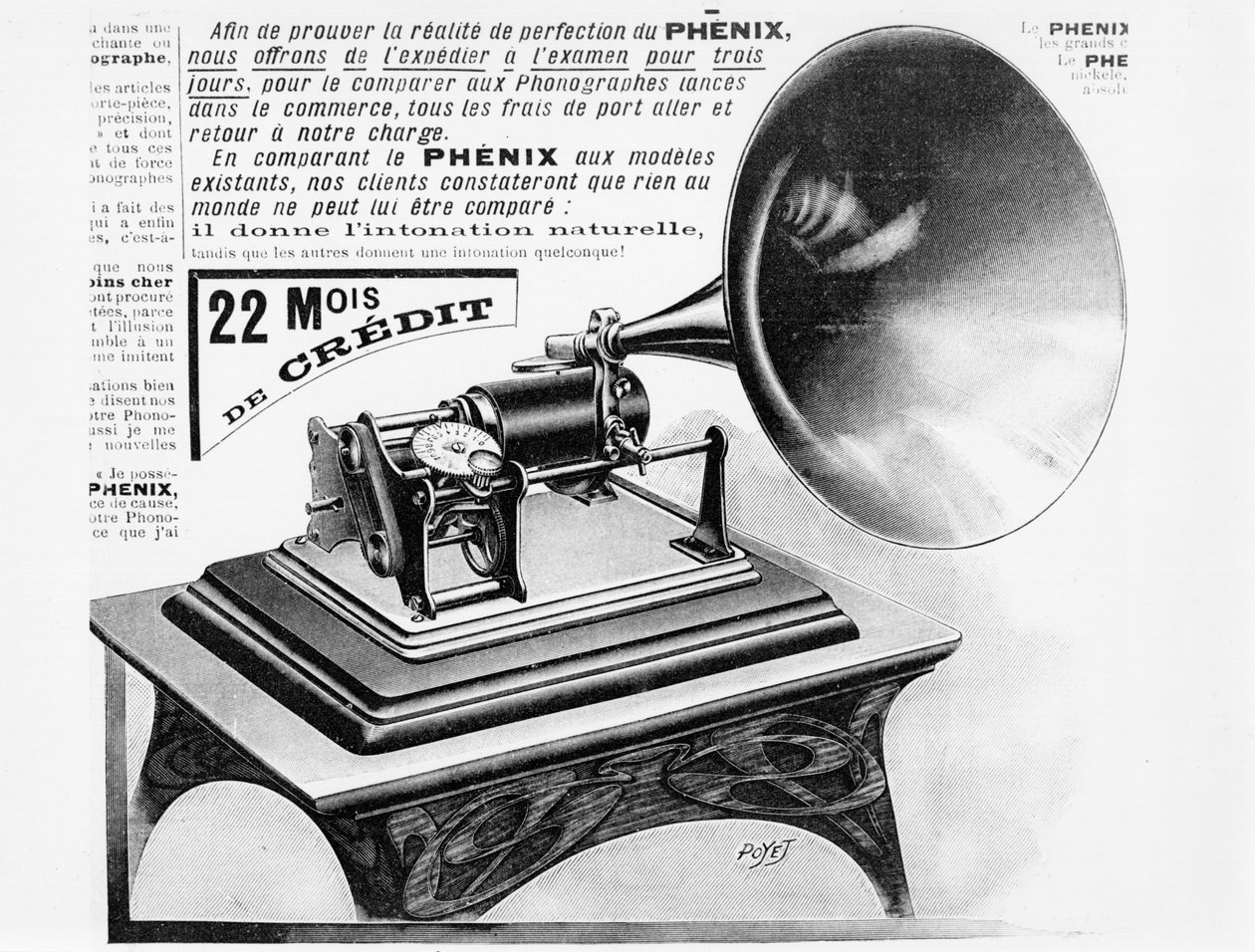 Anúncio para o fonógrafo, c.1905 de French School