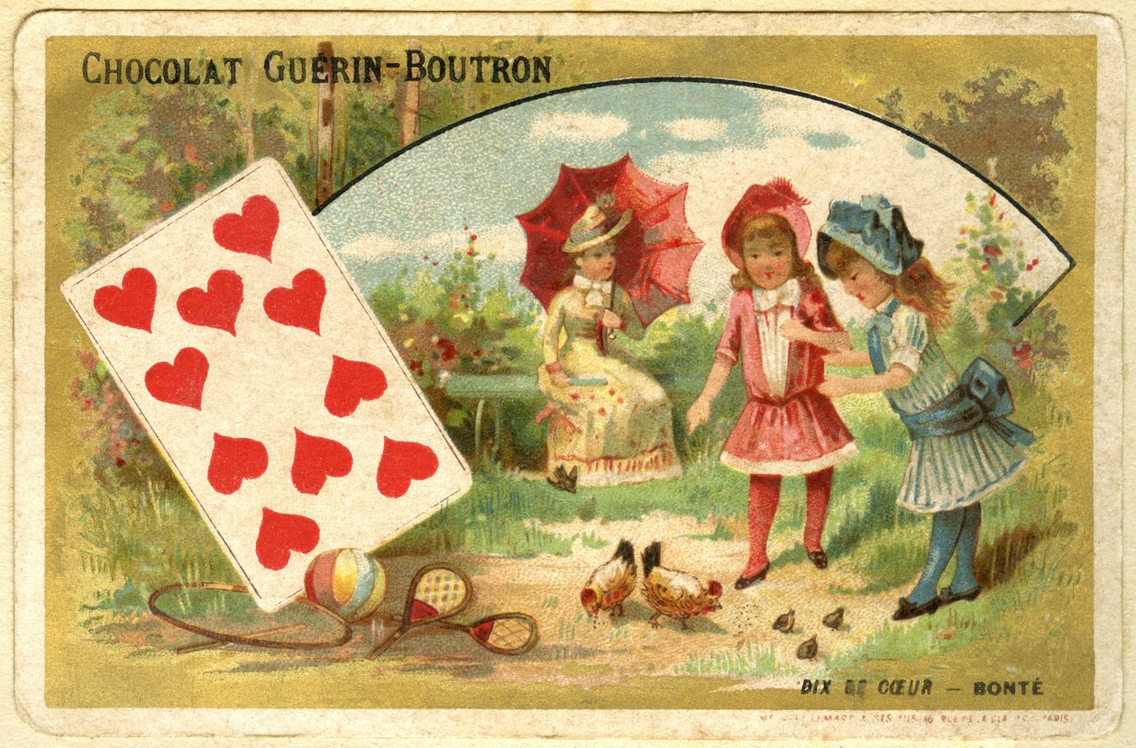 Cromolitografia publicitária dos chocolates Guérin Boutron (cromolitografia) de French School