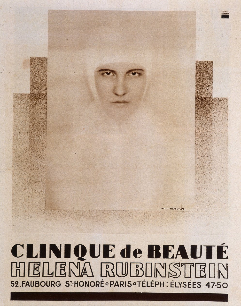 Publicidade ao salão de beleza Héléna Rubinstein em Paris - in Vu de French School