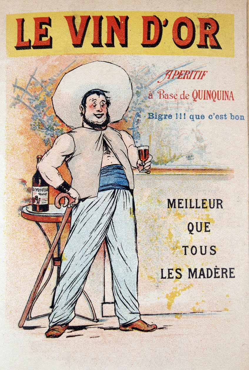 Cartaz publicitário para o aperitivo baseado em quinquina Le Vin d