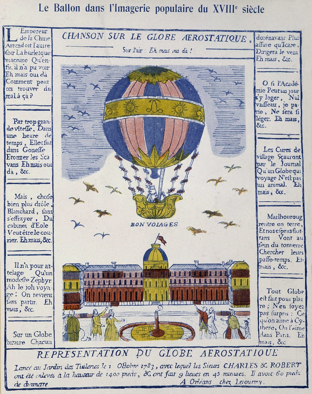 Aerostato: canção no globo aerostático de French School