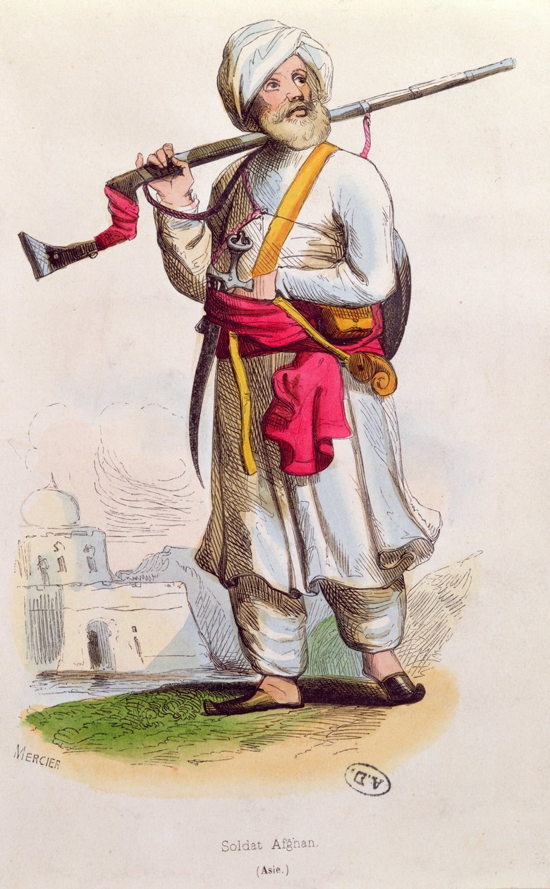 Soldado afegão, c.1840-50 de French School